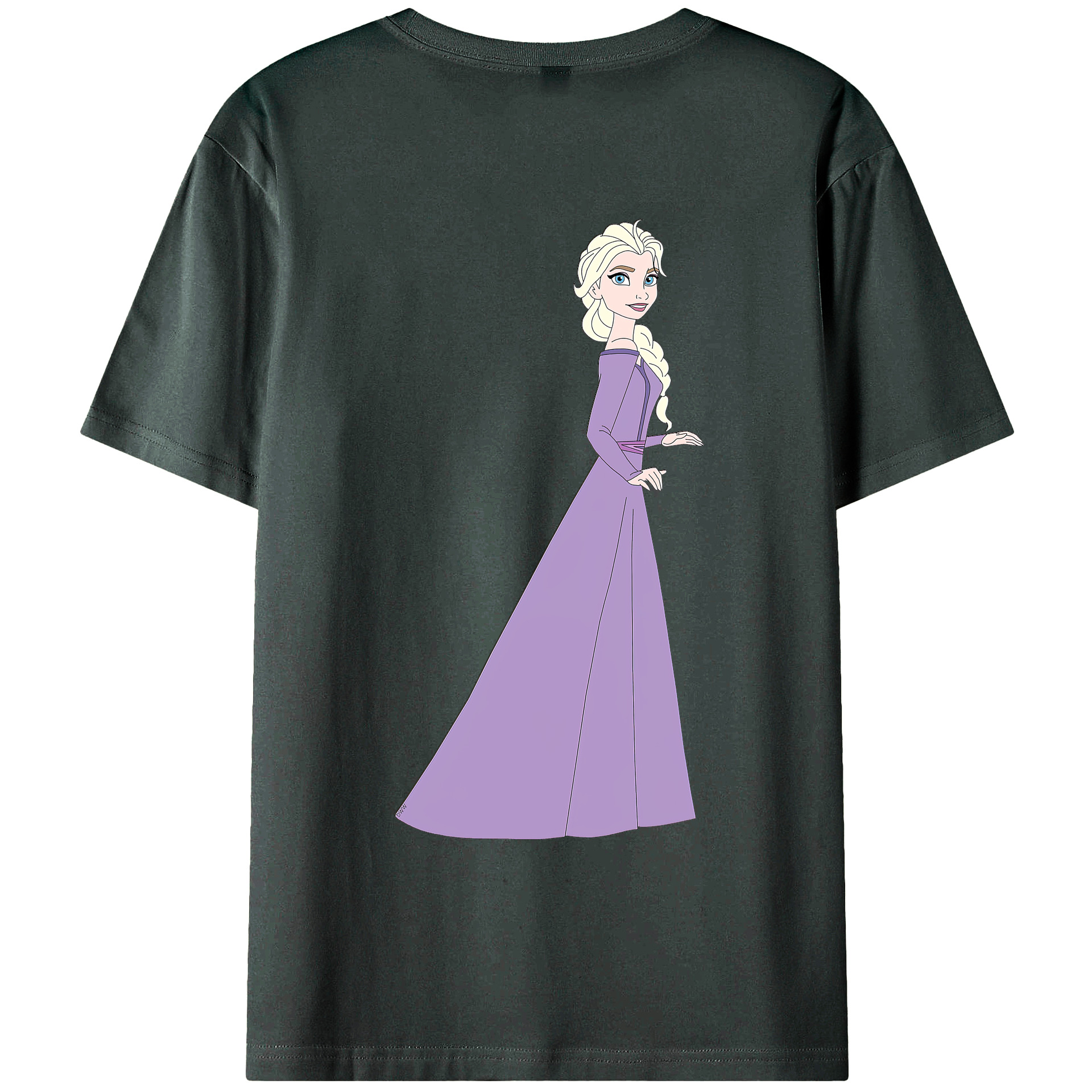 （画像用） アナと雪の女王 アンナ エルサ Frozen Anna Elsa 綿100％ メンズ半袖Tシャツ（バックプリント） 通気性